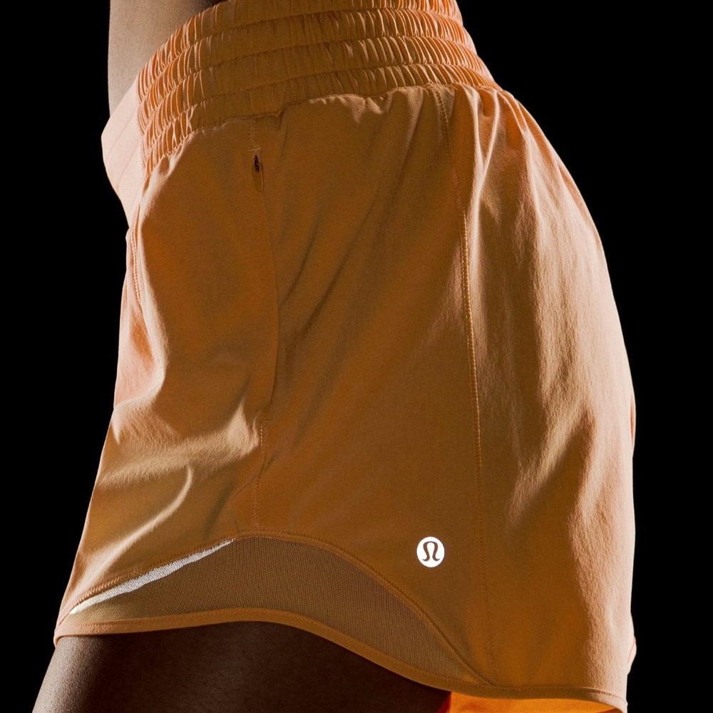 lululemon athletica Hotty Hot 4” Orange Shorts